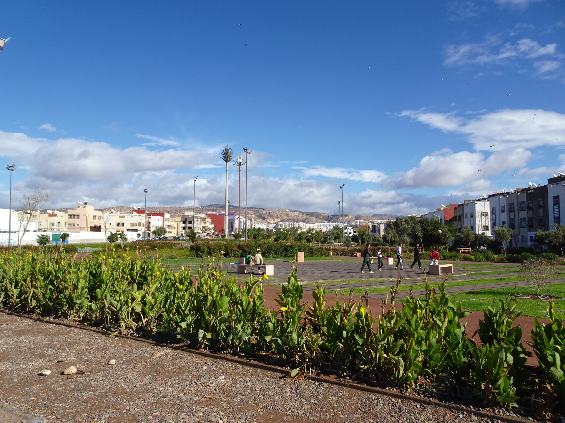 There seem to be even more football fields per kilometer in Morocco than the UK and they're in regular use.