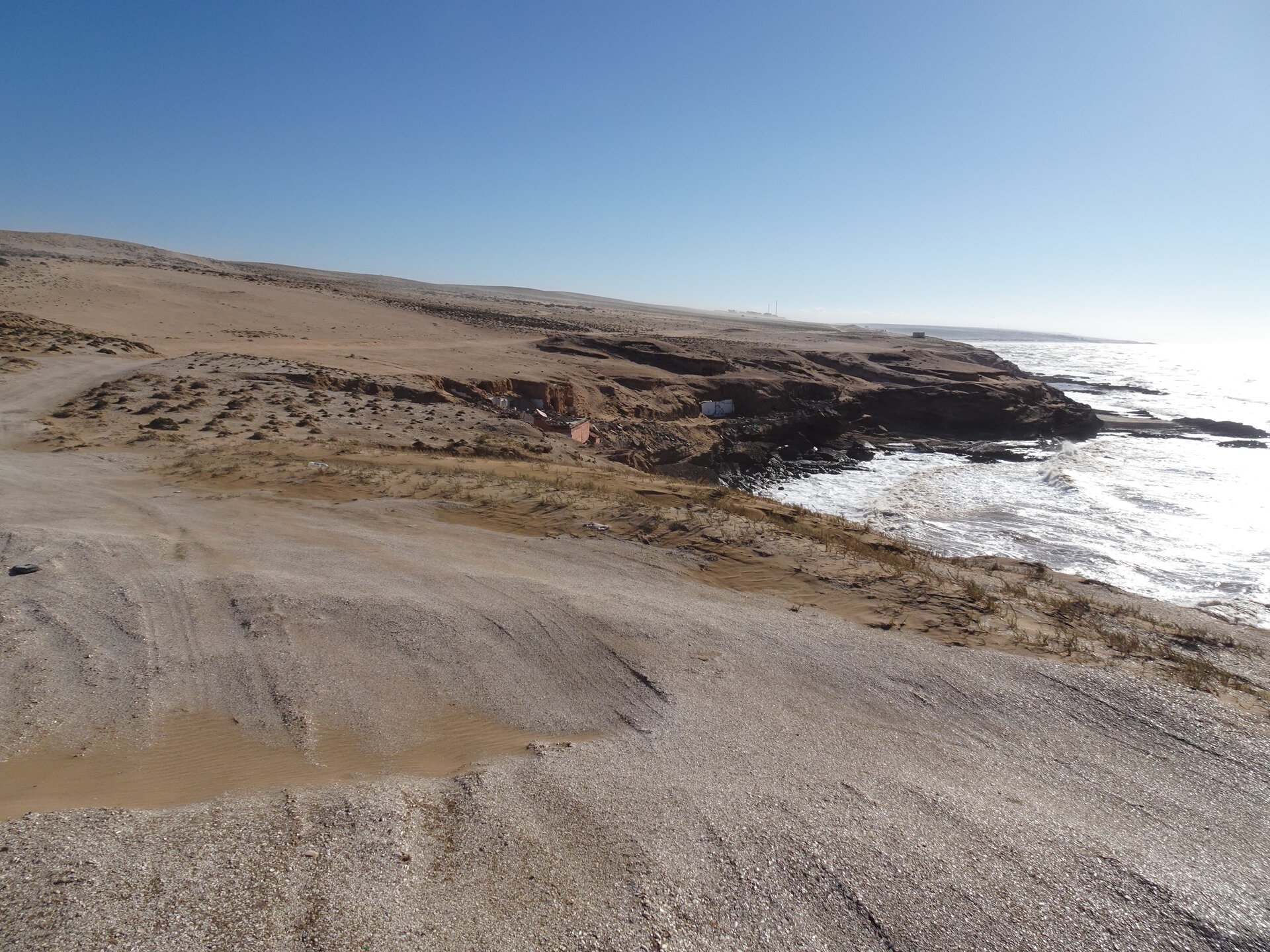 Sandy trail on the coast