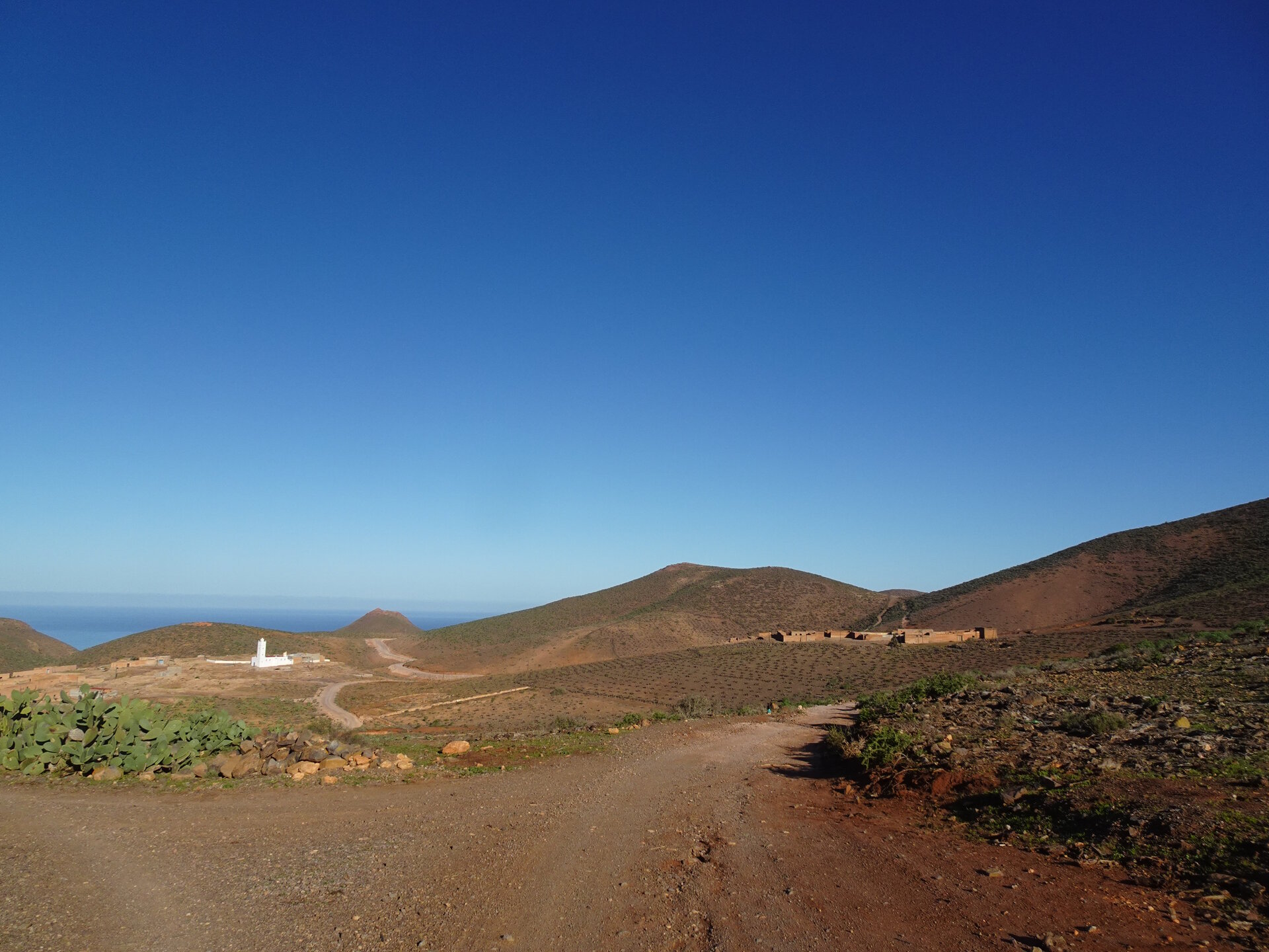 Looking back to the coast