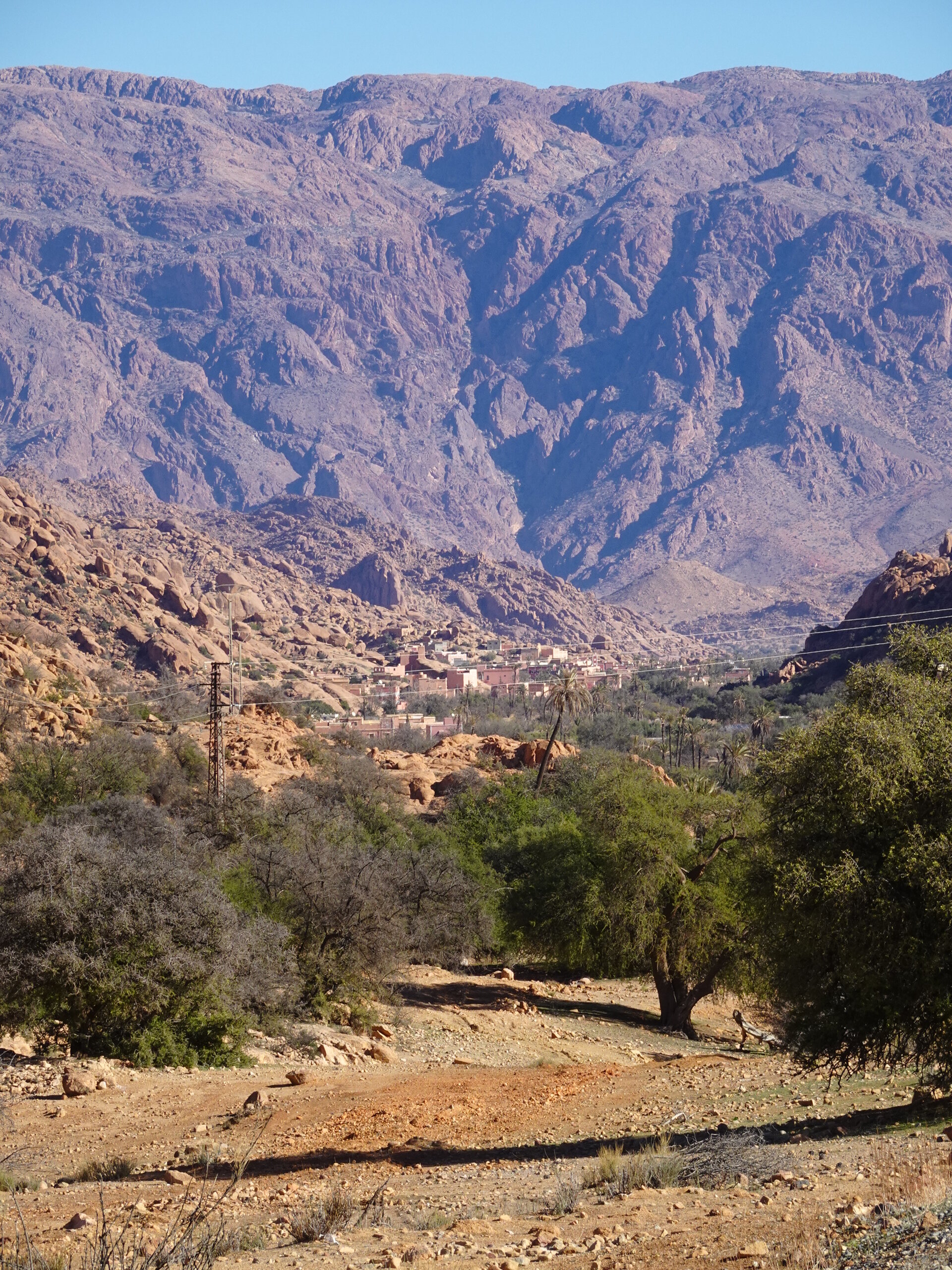 Views down the valley towards Tafraout