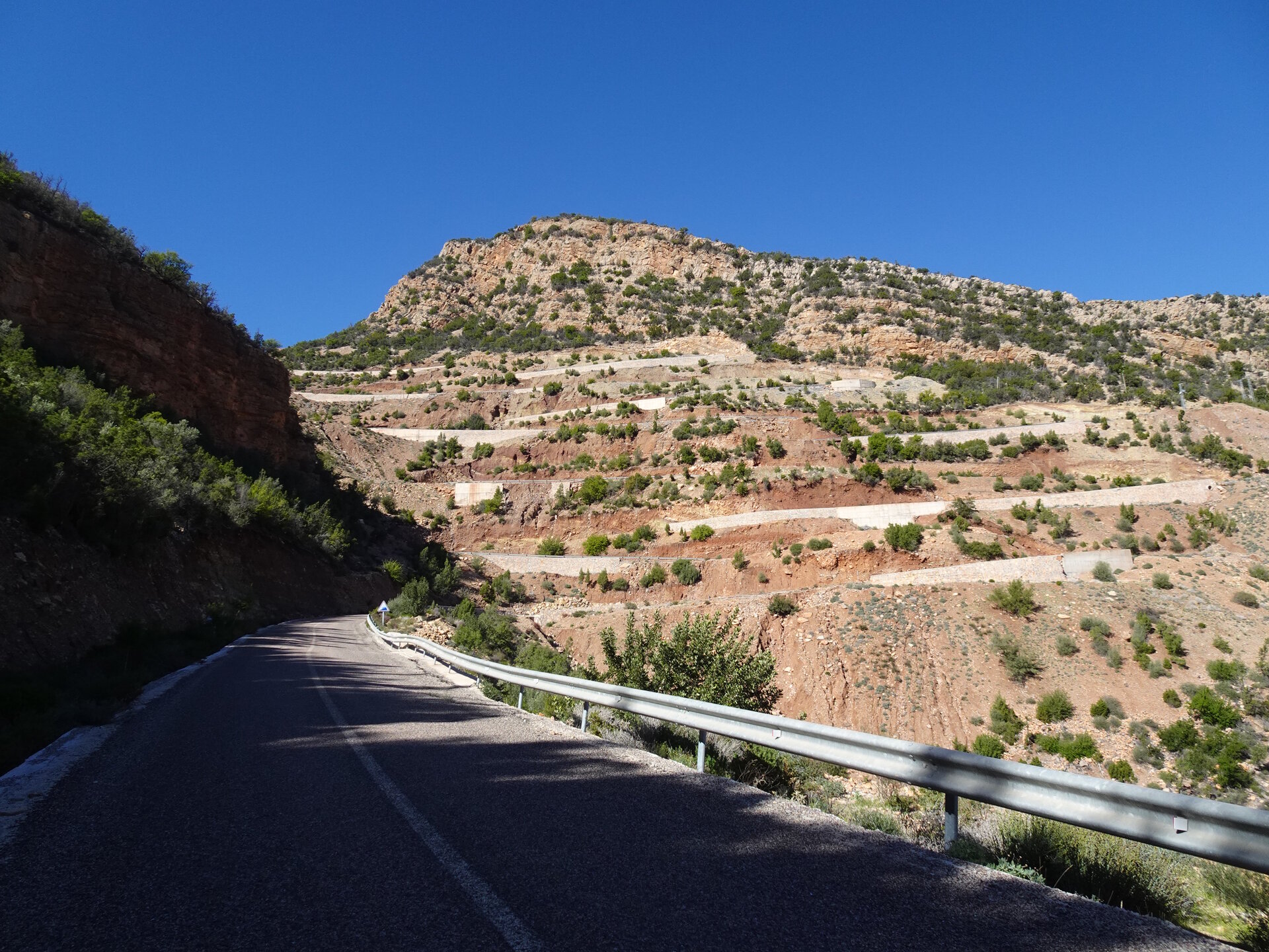 Switchbacks up a mountain